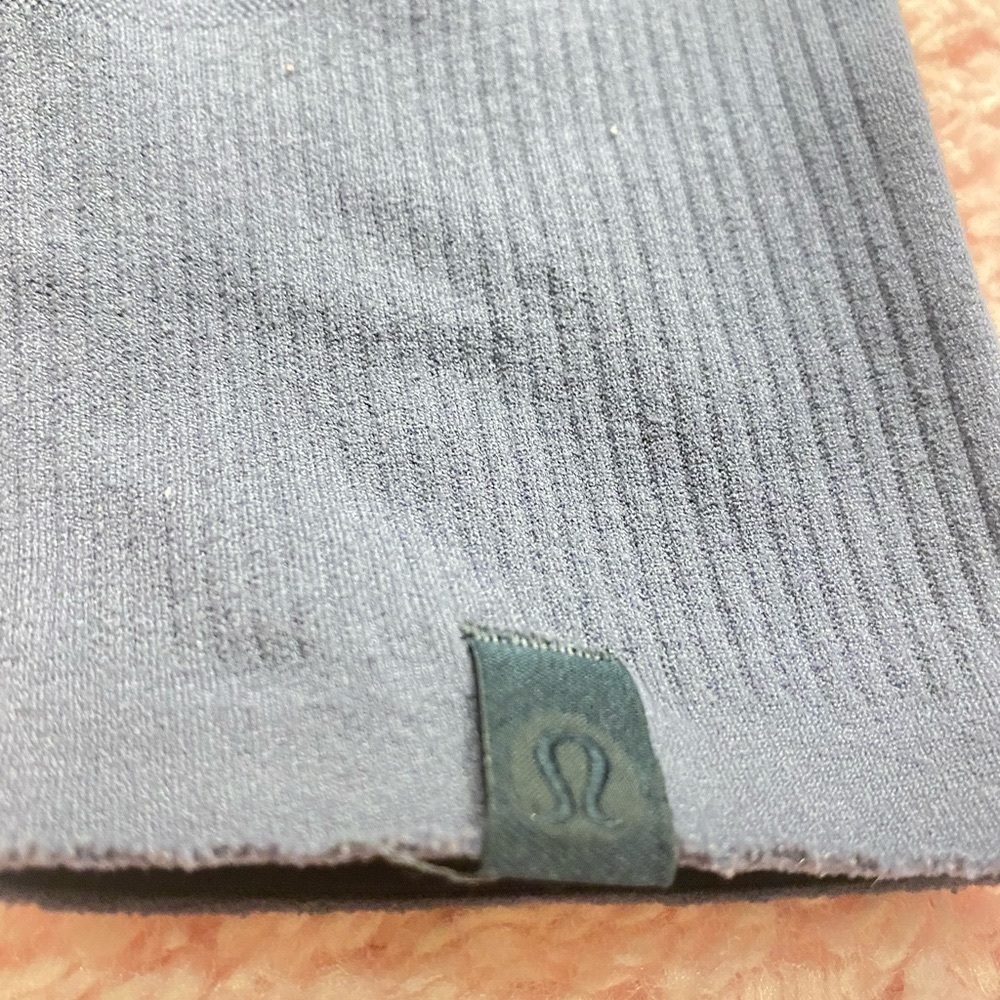 LULULEMON Blue Grey Mesh Design Leggings - Picture 2 of 6